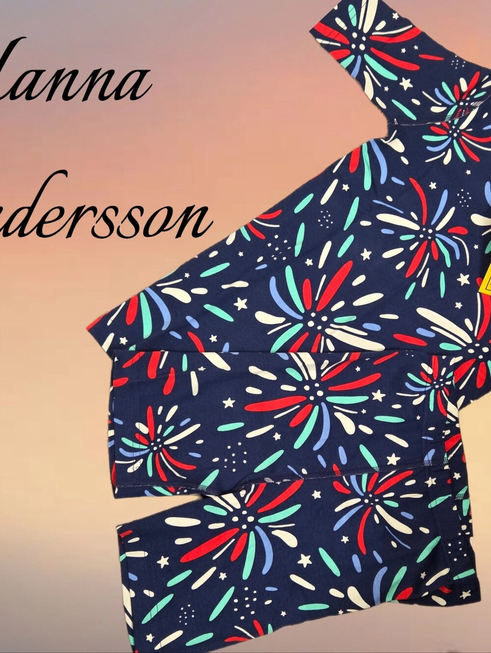 Hanna Andersson kids 2pc pajamas fireworks size 10